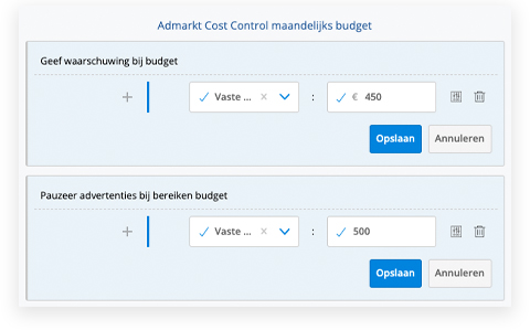 Admarkt Cost Control